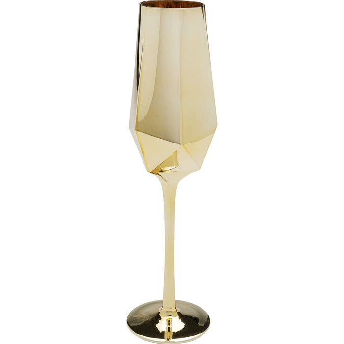 Kare Design Diamond champagneglazen goud 4st