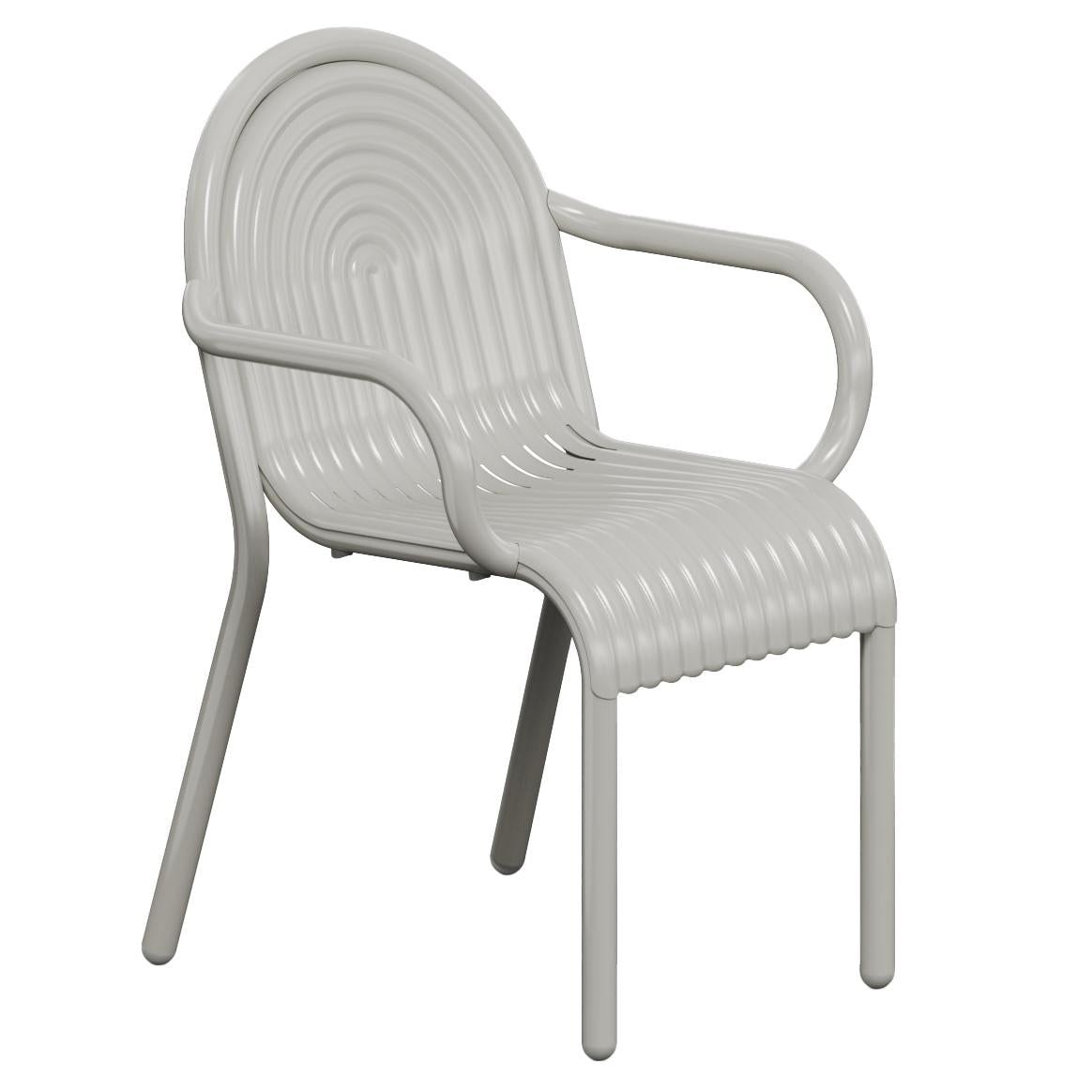 Tom Dixon Groove tuinstoel met armleuning Putty