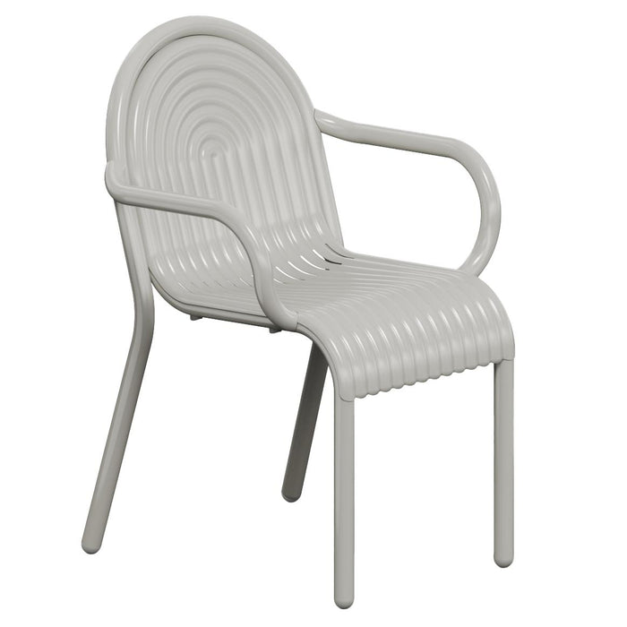 Tom Dixon Groove tuinstoel met armleuning Putty