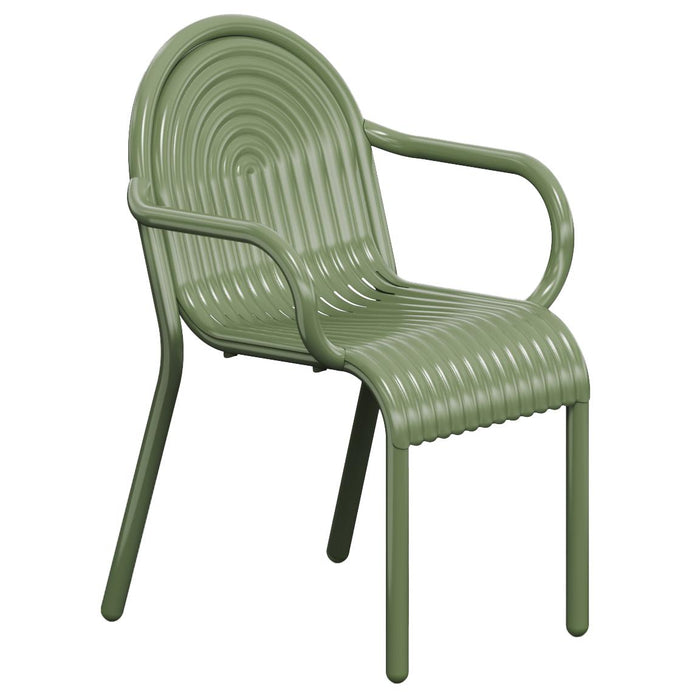 Tom Dixon Groove tuinstoel met armleuning Moss