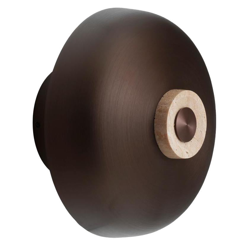 Audo Copenhagen Reverse wandlamp Sand Travertine|Bronzed Aluminium