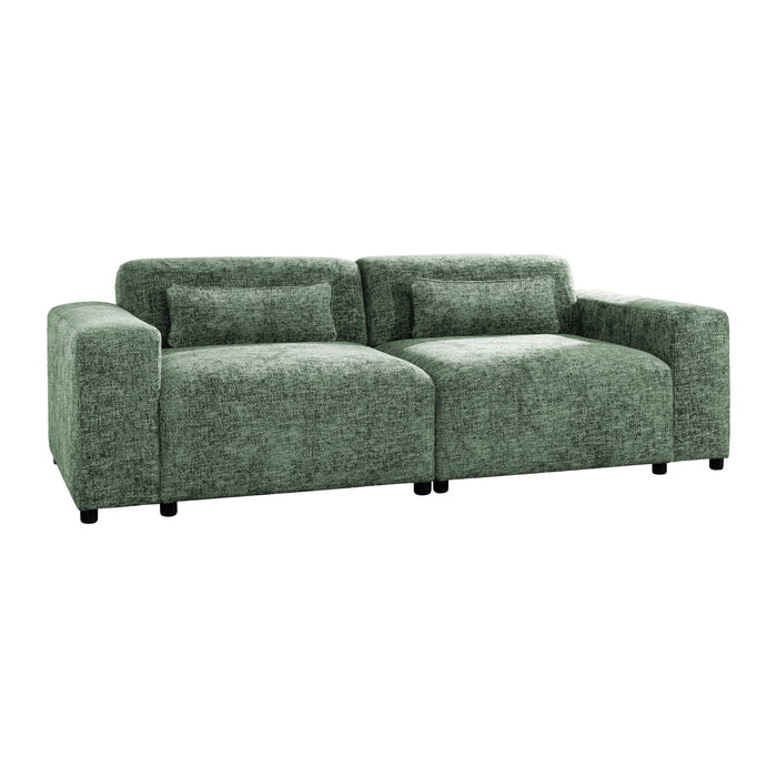 by fonQ Velura 2-zitsbank - Chenille - Groen