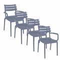 Paris tuinstoel donker grijs - 4 stuks