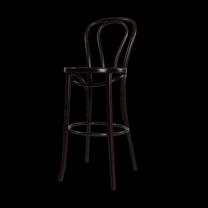 Fameg Vienna Thonet No. 18 houten barkruk zwart gebeitst - 75 cm