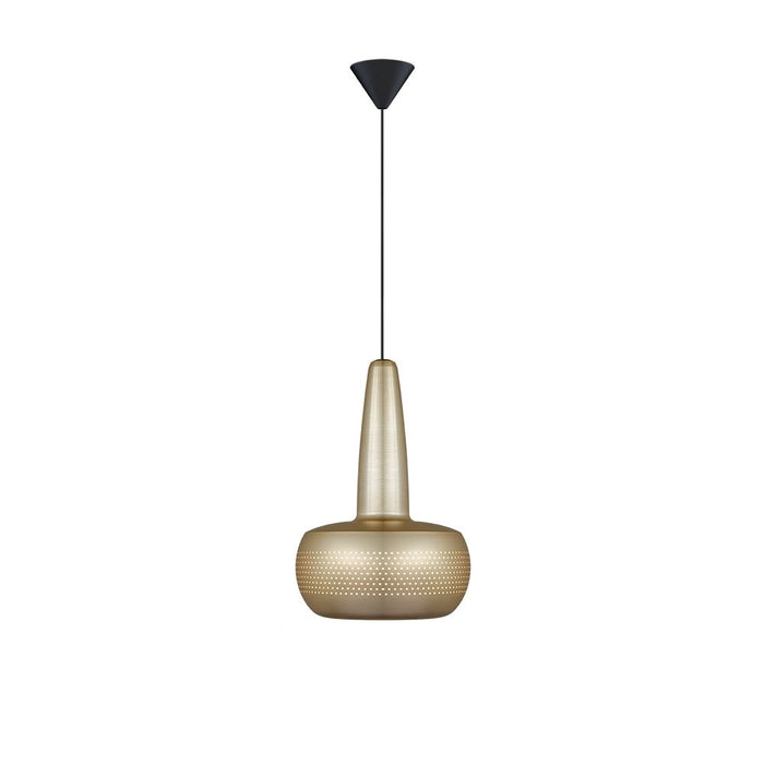 Umage Clava hanglamp brushed brass - met koordset zwart - Ø 21,5 cm
