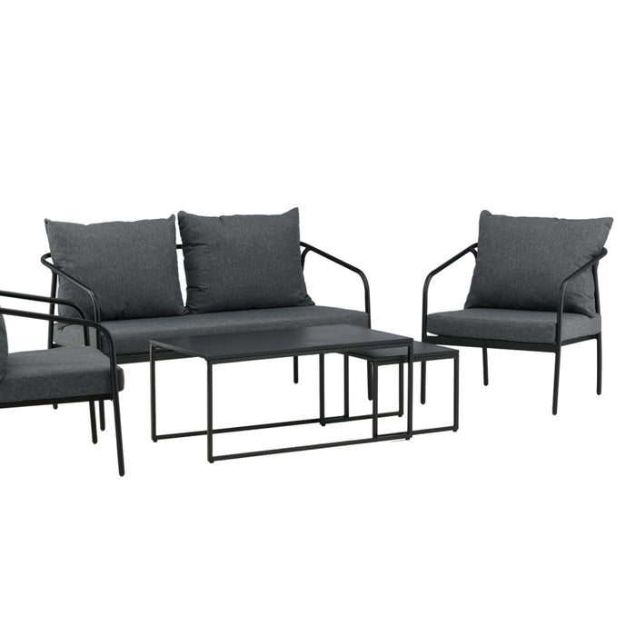 Fjôrd - Tuinset Zwart|Grijs - Staal - Sopot