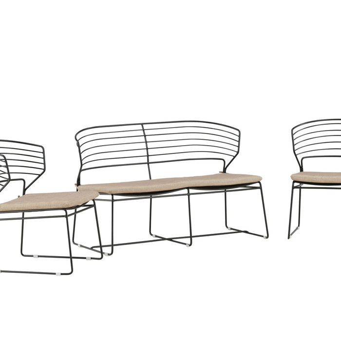 Fjôrd - Tuinset Zwart|Zand - Aluminium - Milano