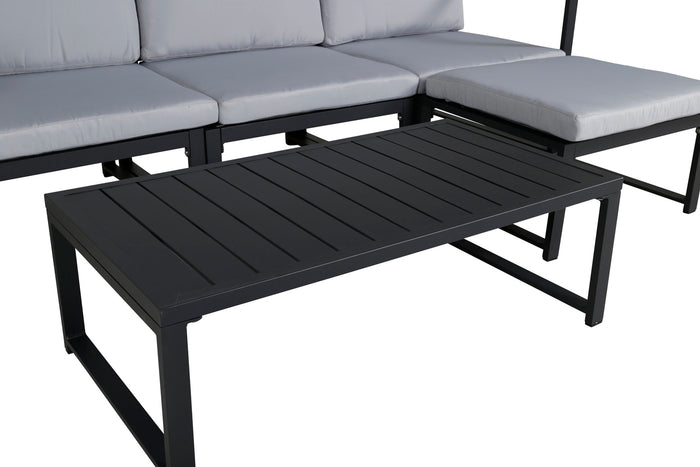 Fjôrd - Tuinset Zwart|Grijs - Aluminium - Salvador