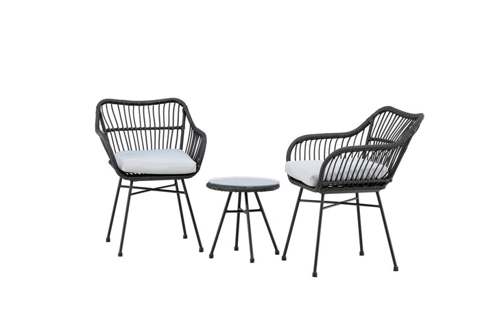 Fjôrd - Loungeset Zwart - Wicker - Viga