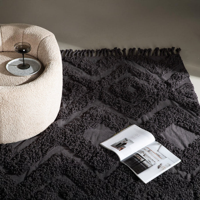 Fjôrd - Vloerkleed Donkergrijs - 200x300cm - Hilma