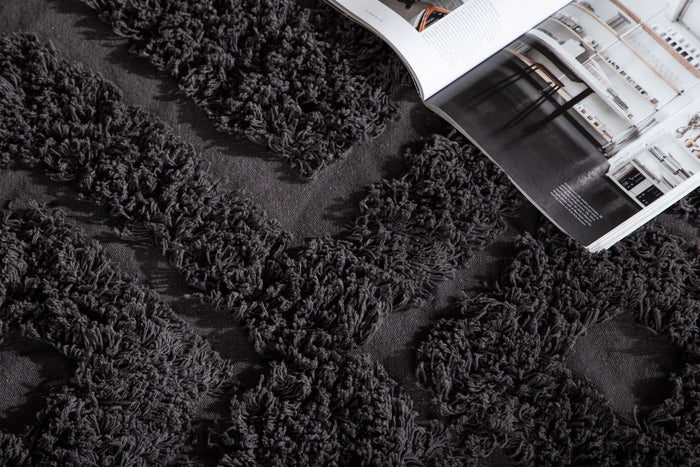 Fjôrd - Vloerkleed Donkergrijs - 200x300cm - Hilma