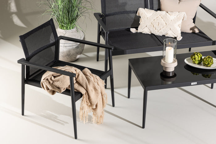 Fjôrd - Tuinset Zwart - Aluminium|Textiel - Break