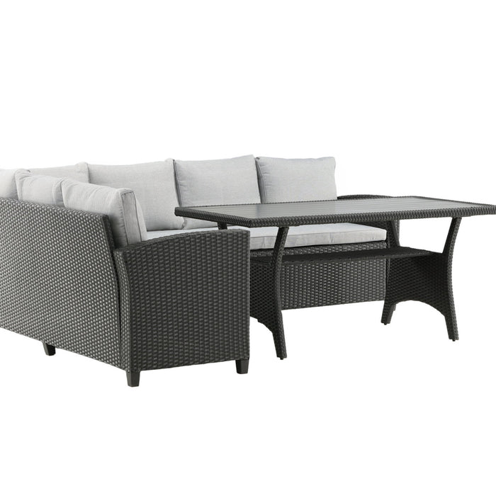 Fjôrd - Loungeset Zwart|Grijs - Brentwood