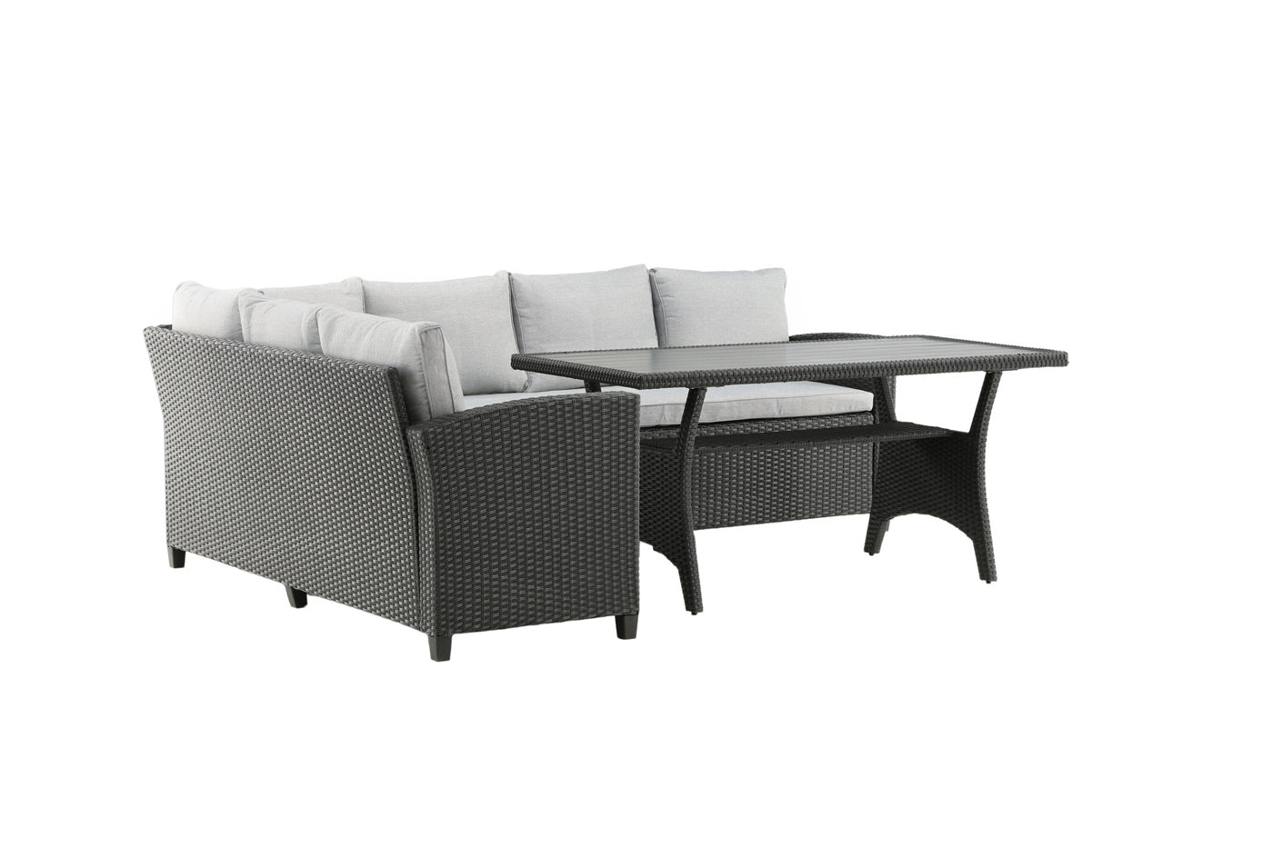 Fjôrd - Loungeset Zwart|Grijs - Brentwood