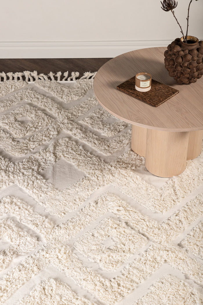 Fjôrd - Vloerkleed Wit - 250x350cm - Hilma