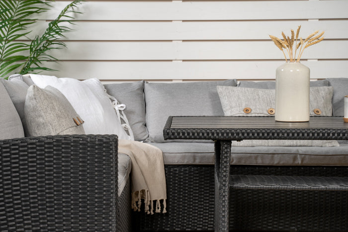 Fjôrd - Loungeset Zwart|Grijs - Brentwood