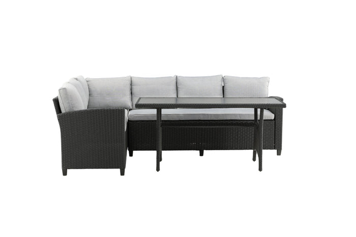 Fjôrd - Loungeset Zwart|Grijs - Brentwood
