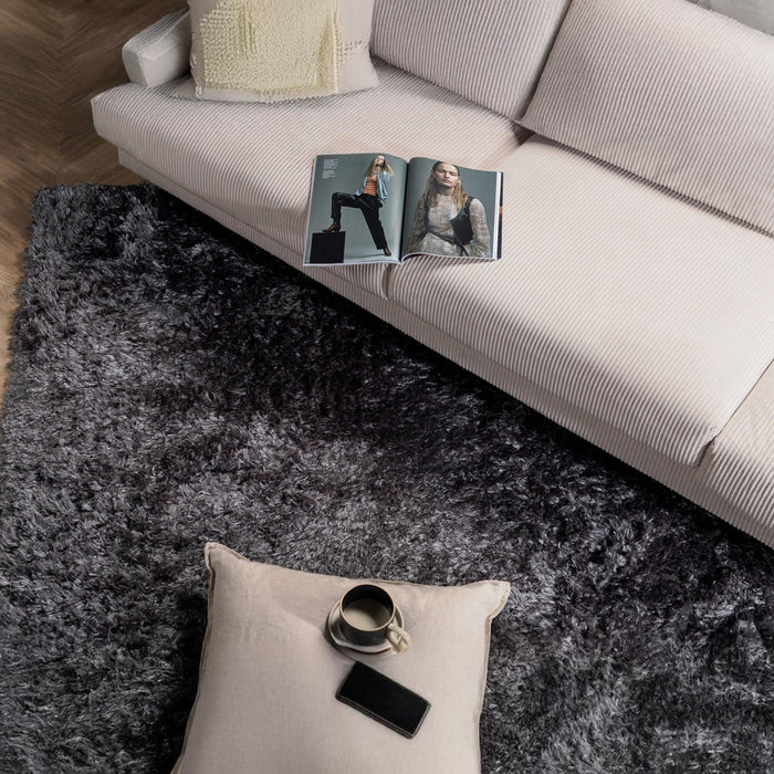Fjôrd - Vloerkleed Donkergrijs - 290x200cm - Natta