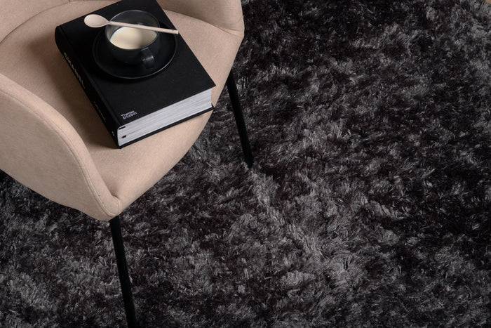 Fjôrd - Vloerkleed Donkergrijs - Ø200cm - Natta