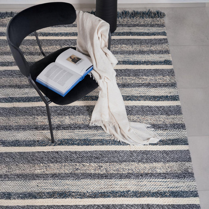 Fjôrd - Vloerkleed Blauw|Grijs - 200x300cm - Agra