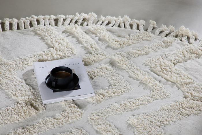 Fjôrd - Vloerkleed Wit - Ø200cm - Hilma