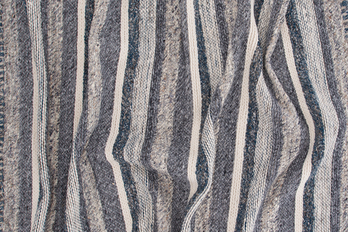 Fjôrd - Vloerkleed Blauw|Grijs - 170x240cm - Agra