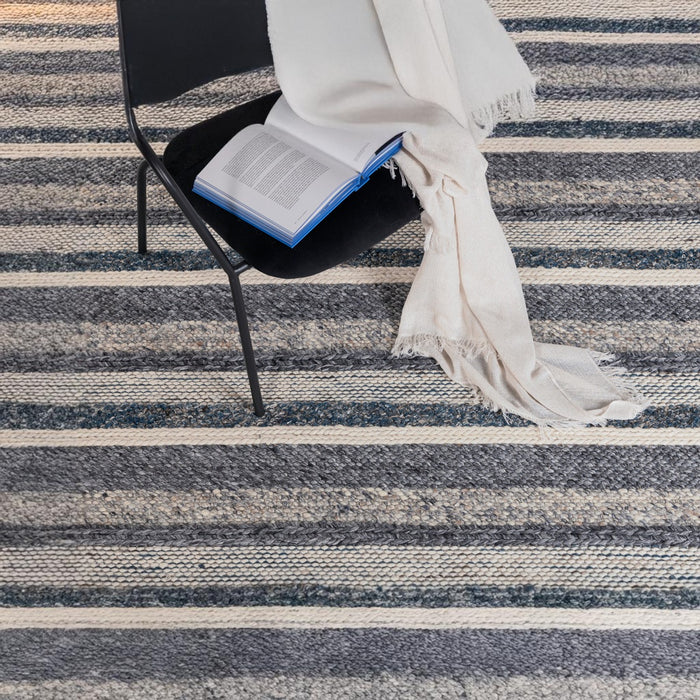 Fjôrd - Vloerkleed Blauw|Grijs - 170x240cm - Agra