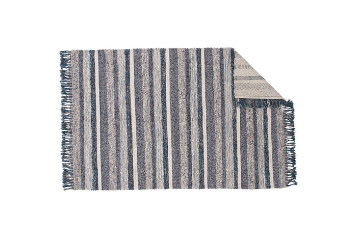 Fjôrd - Vloerkleed Blauw|Grijs - 170x240cm - Agra