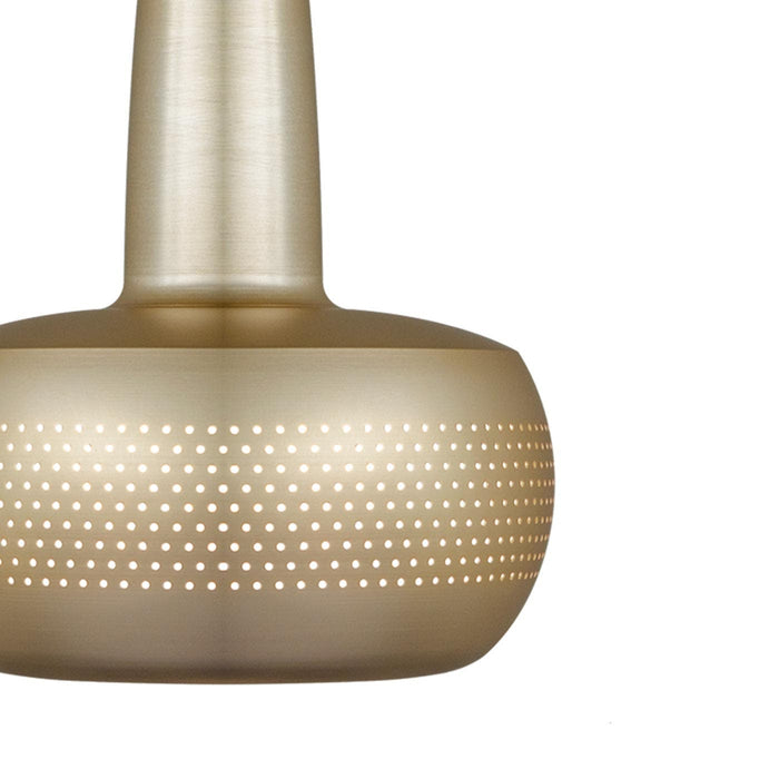 Umage Clava hanglamp brushed brass - met koordset zwart - Ø 21,5 cm