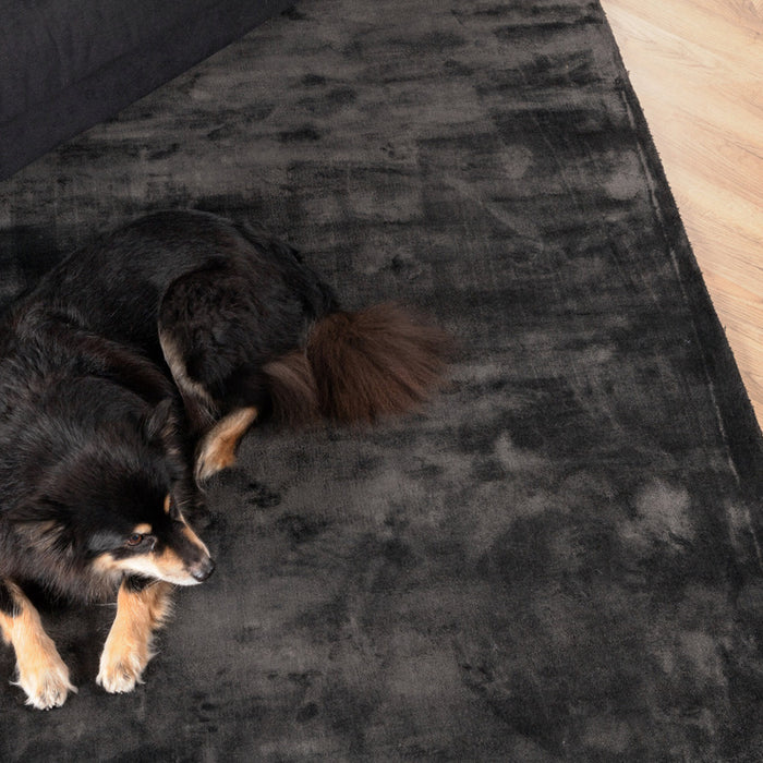 Fjôrd - Vloerkleed Donkergrijs - 250x350cm - Indra