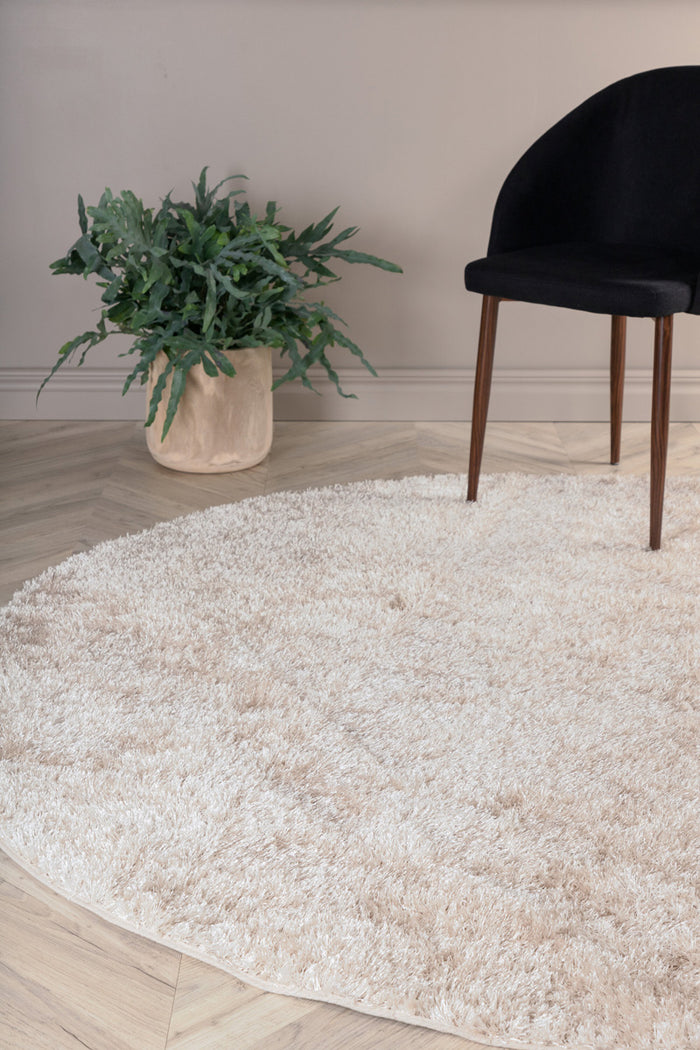 Fjôrd - Vloerkleed Beige - Ø200cm - Mattis