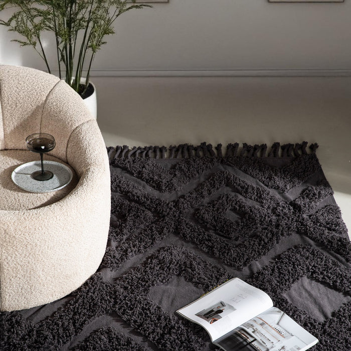 Fjôrd - Vloerkleed Donkergrijs - 250x350cm - Hilma