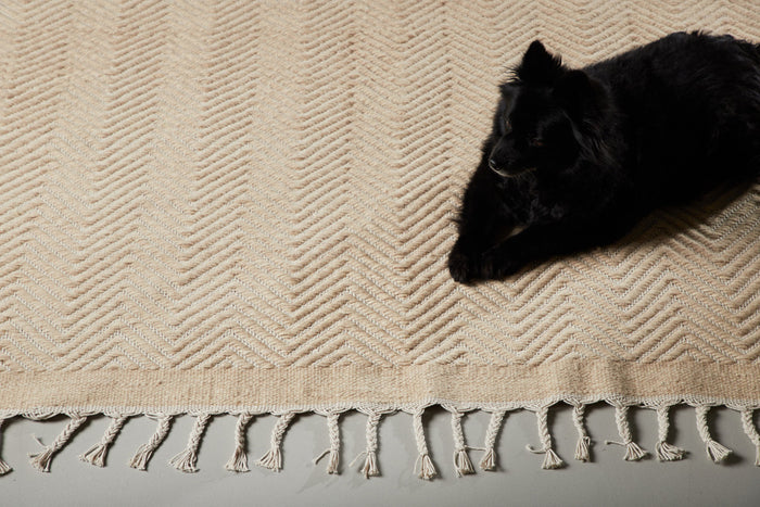 Fjôrd - Vloerkleed Beige - 250x350cm - Loke