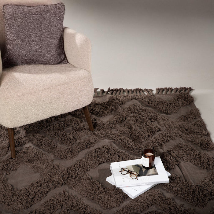 Fjôrd - Vloerkleed Bruin - 250x350cm - Hilma