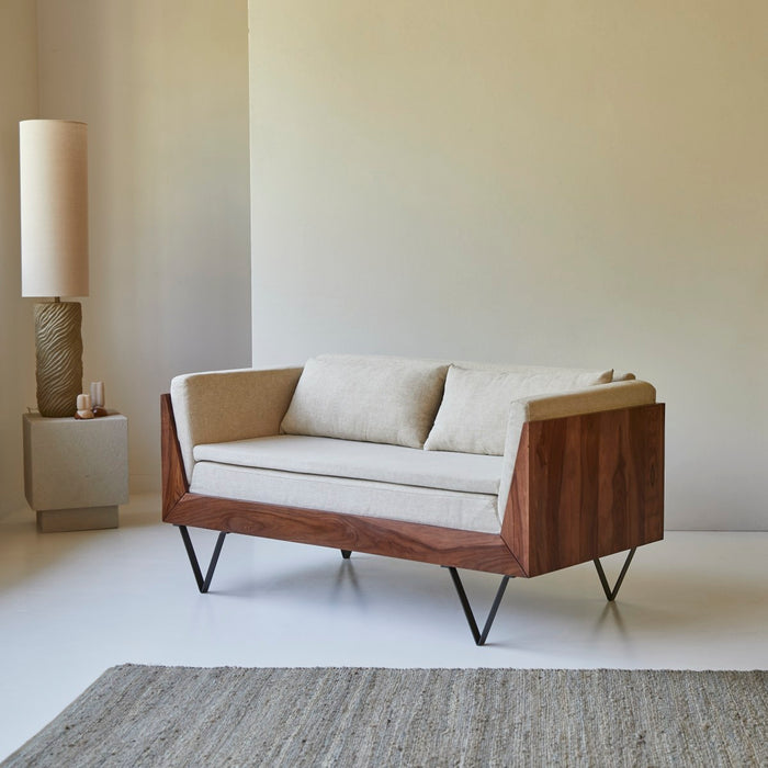 Tikamoon - Metric - Tweezitsbank in massief palissander en stof