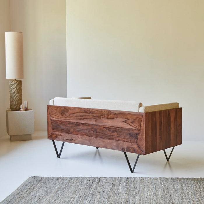 Tikamoon - Metric - Tweezitsbank in massief palissander en stof