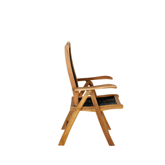 Fjôrd - Tuinstoel Zwart - Acaciahout - Peter - Set van 2