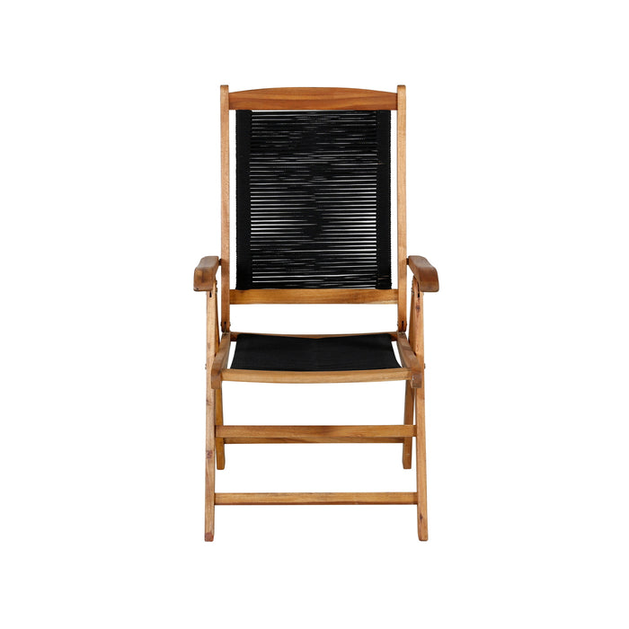 Fjôrd - Tuinstoel Zwart - Acaciahout - Peter - Set van 2