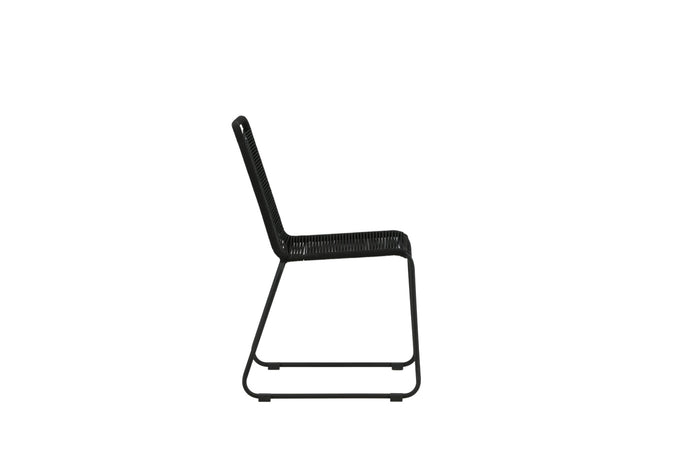 Fjôrd - Tuinstoel Zwart - Touw - Lindos - Set van 2