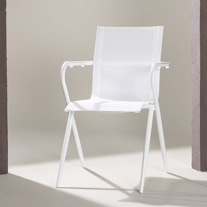 Fjôrd - Tuinstoel Wit - Aluminium - Alina - Set van 2