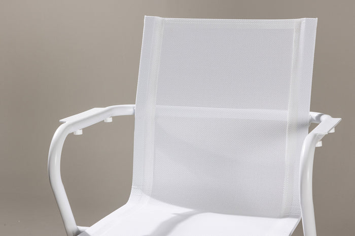 Fjôrd - Tuinstoel Wit - Aluminium - Alina - Set van 2