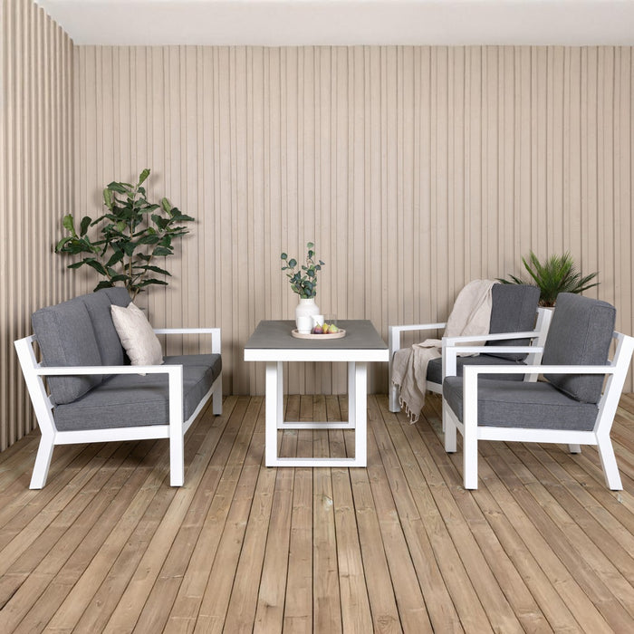 Fjôrd - Tuinset Wit|Grijs - 4-delig - Barcelona