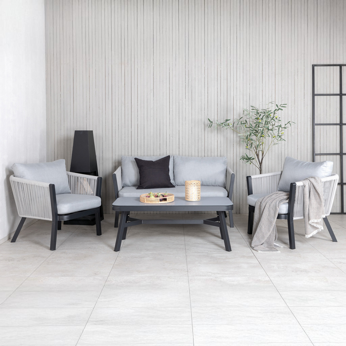 Fjôrd - Tuinset Zwart Lounge - Aluminium  - Virya