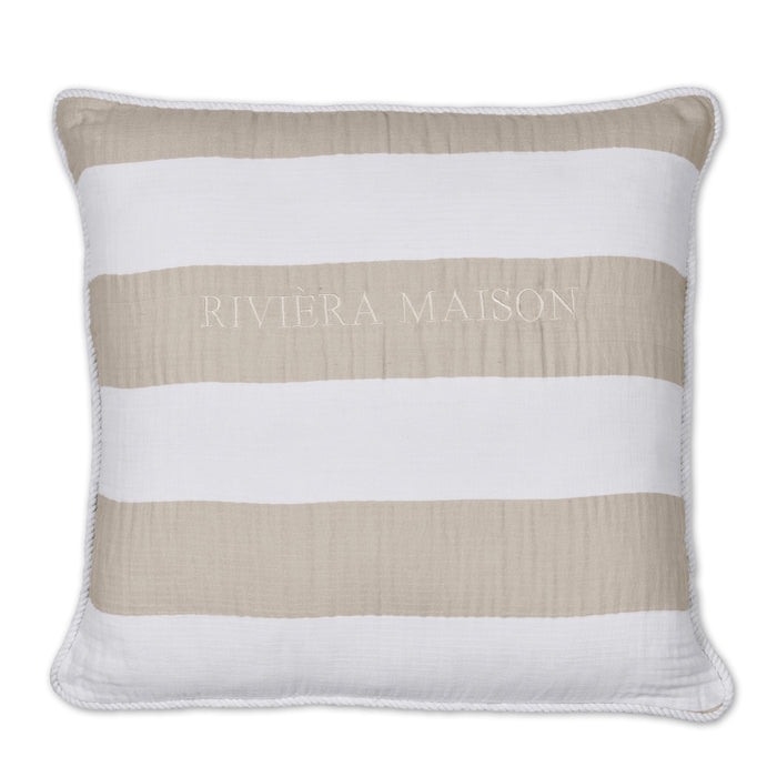 Riviera Maison - RM Striped Pillow sand 45x45 - Zand