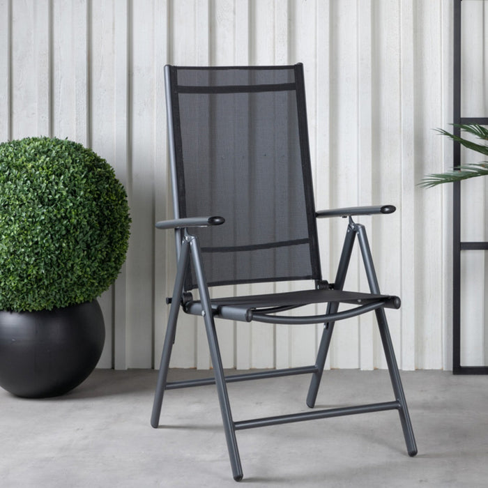 Fjôrd - Tuinstoel Zwart Verstelbaar - Break - Set van 2