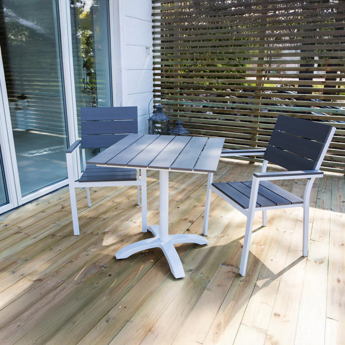 Fjôrd - Bistrotafel Outdoor Grijs|Wit 70cm - Colorado