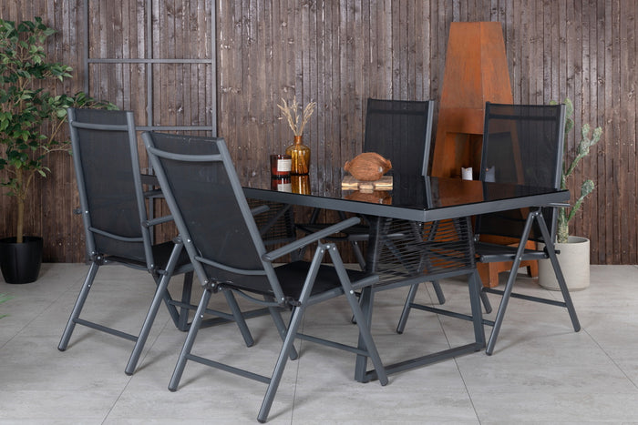 Fjôrd - Tuinstoel Zwart Verstelbaar - Break - Set van 2