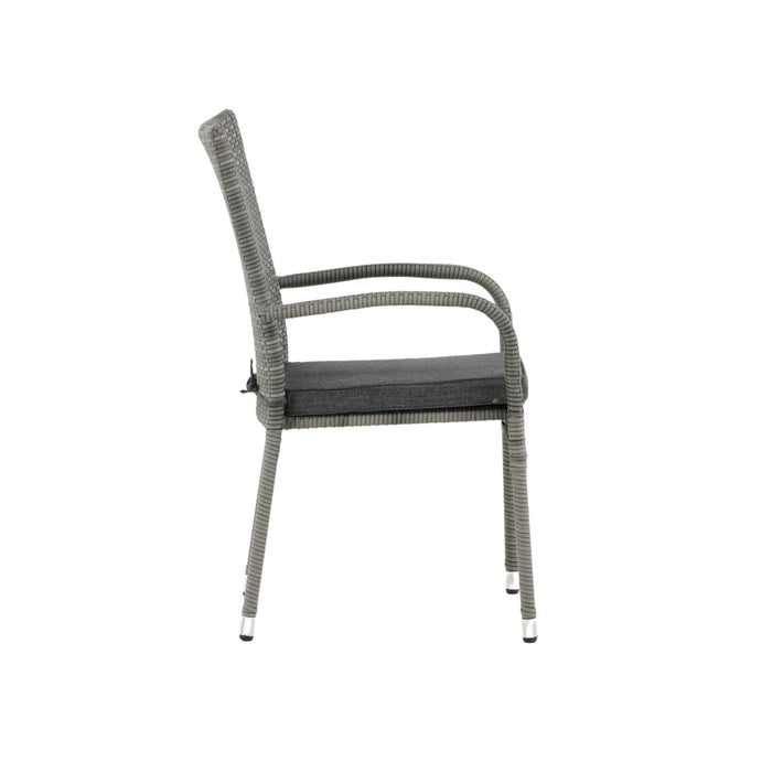 Fjôrd - Tuinstoel Grijs - Wicker - Anna - Set van 2