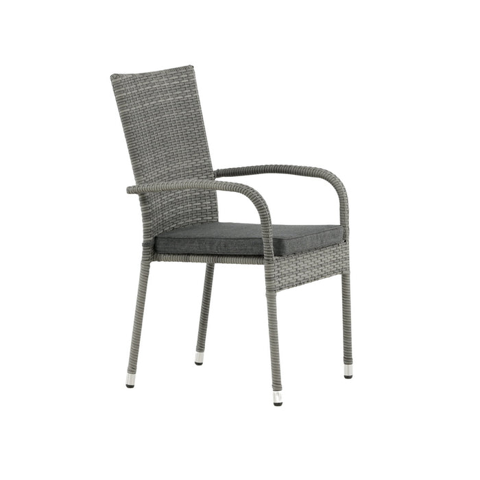 Fjôrd - Tuinstoel Grijs - Wicker - Anna - Set van 2