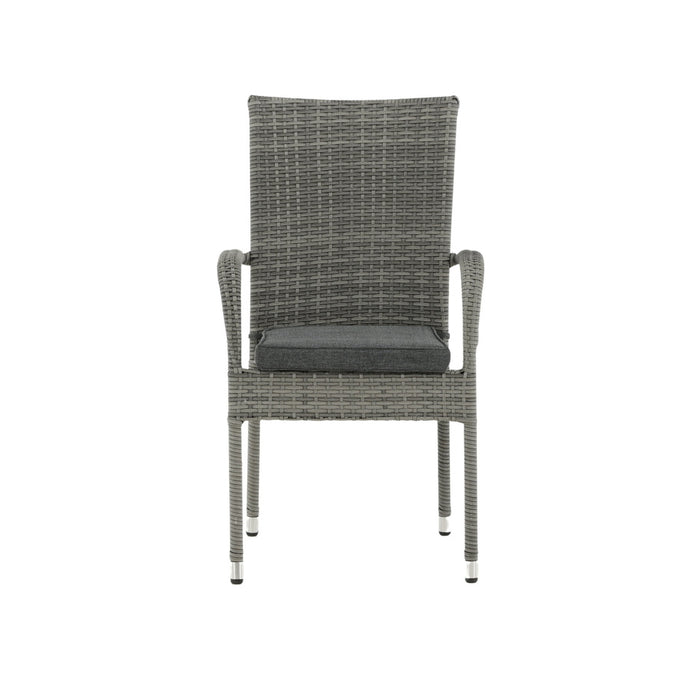 Fjôrd - Tuinstoel Grijs - Wicker - Anna - Set van 2